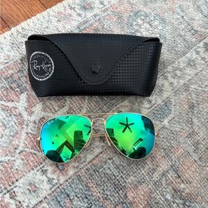 Rayban reflective sunglasses with case